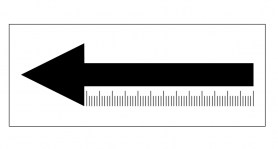 strzałka magnetyczna biała 10x4cm
